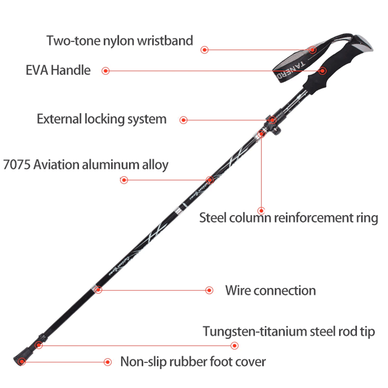 عصا المشي القابلة للطي