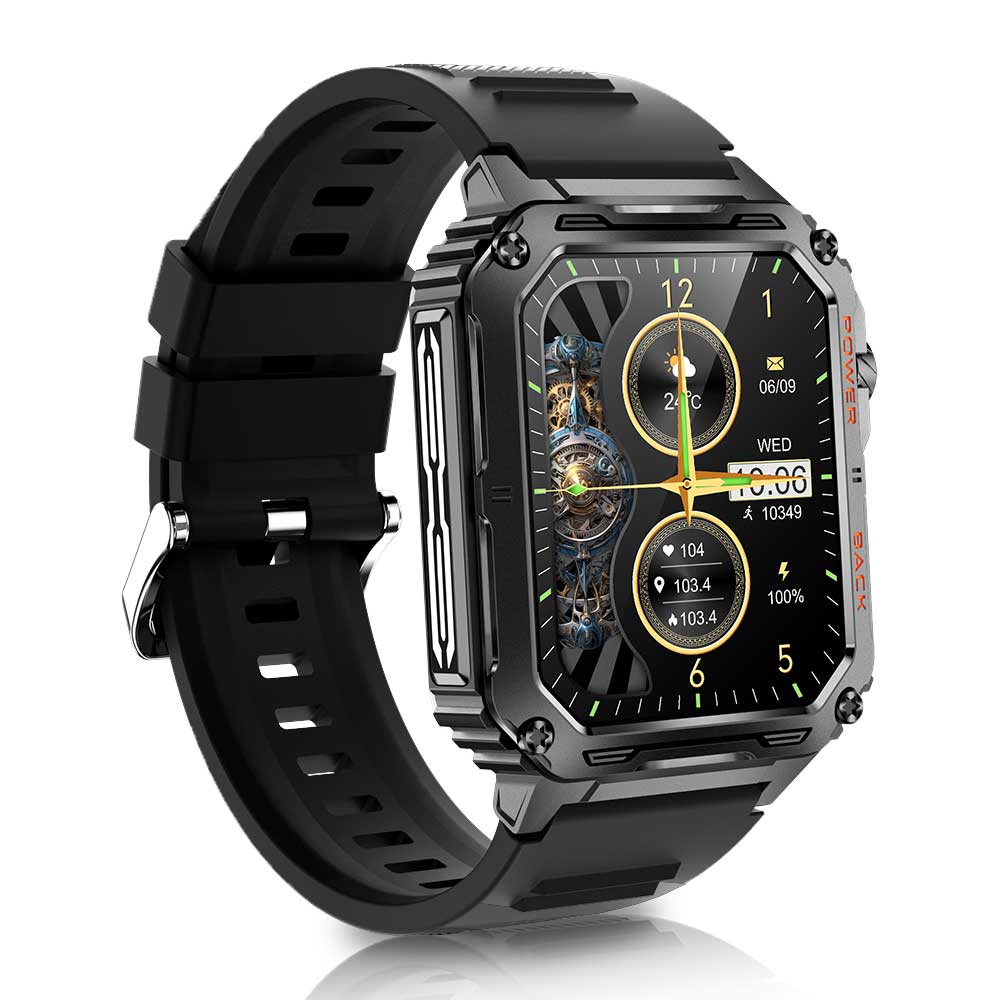 ساعة تكتيكية ذكية بسعة 380 مللي أمبير في الساعة