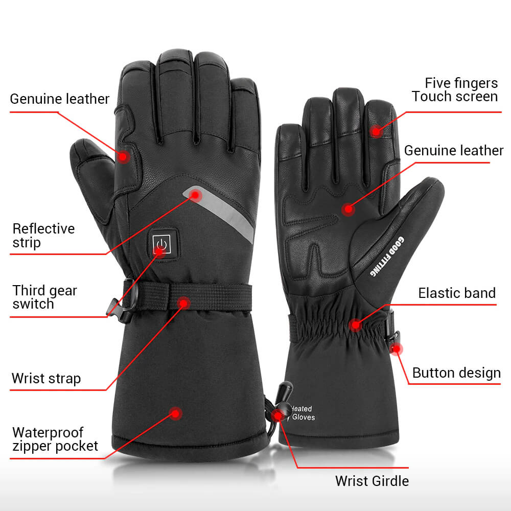 قفازات شتوية مدفأة بسعة 5000 مللي أمبير في الساعة