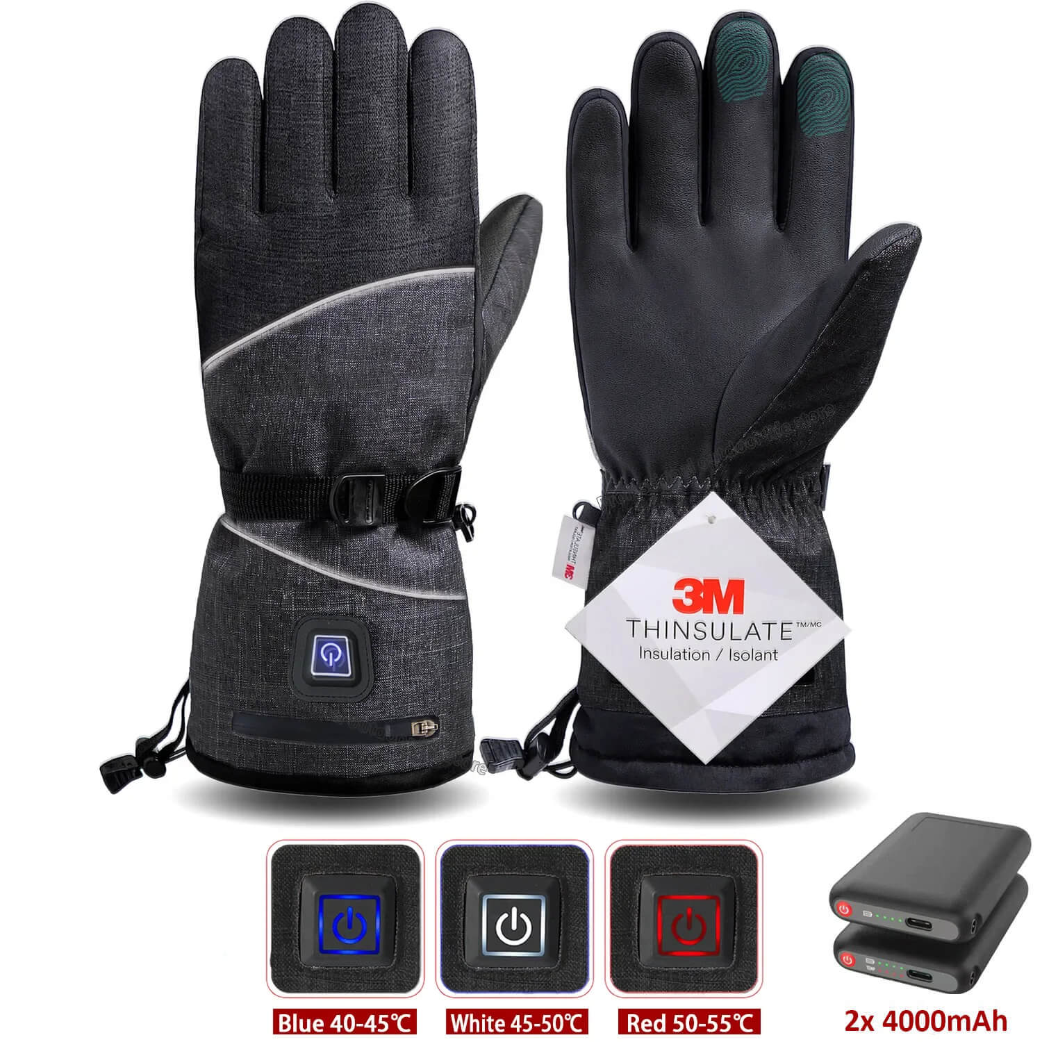 Gants d’Hiver Chauffants 5000mAh